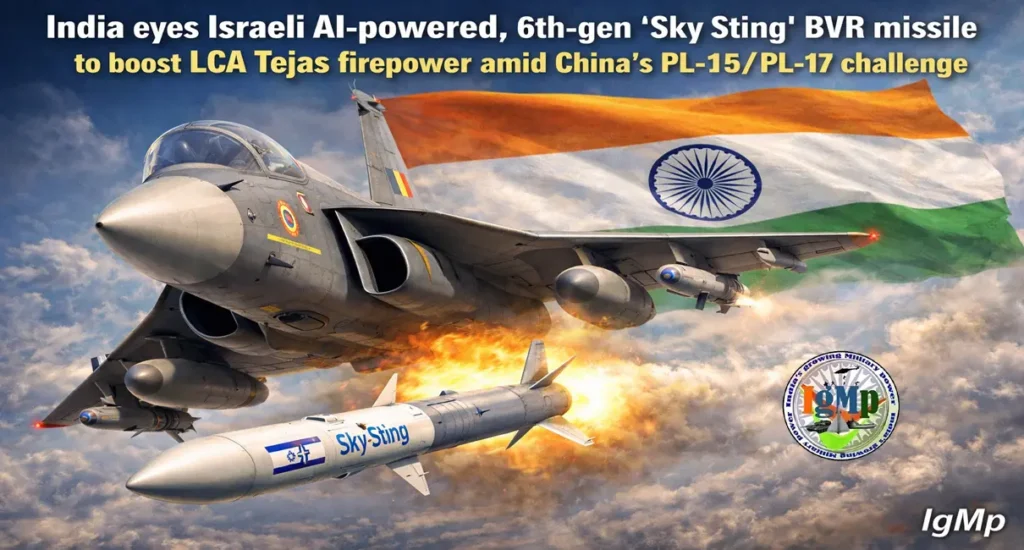 India eyes Israeli AI-powered, 6th-gen ‘Sky Sting’ BVR missile to boost LCA Tejas firepower amid China’s PL-15/PL-17 challenge