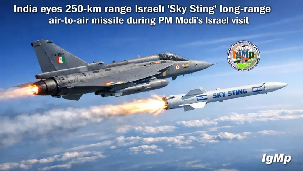 India eyes 250-km range Israeli 'Sky Sting' long-range air-to-air missile during PM Modi's Israel visit