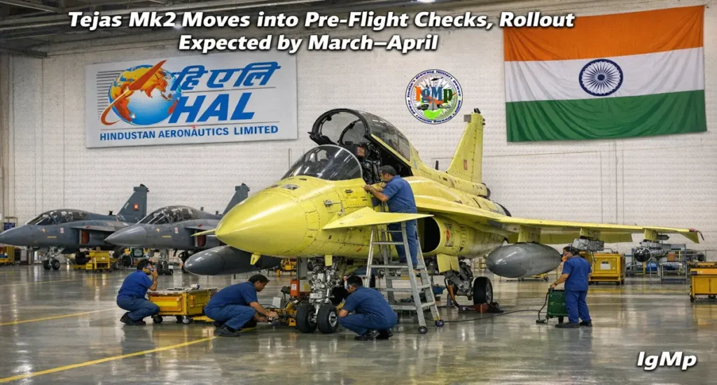 Tejas Mk2 Moves into Pre-Flight Checks, Rollout Expected by March–April 2 Tejas Mk2 Moves into Pre-Flight Checks, Rollout Expected by March–April