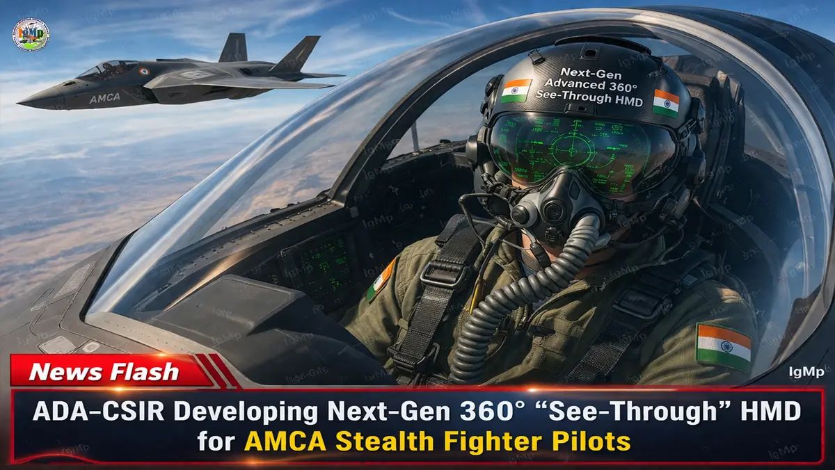 ADA–CSIR Developing Next-Gen 360-Degree “See-Through” HMD for AMCA Stealth Fighter Pilots