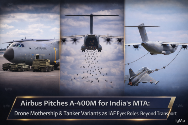 Airbus Pitches A-400M for India’s MTA: Drone Mothership & Tanker Variants as IAF Eyes Roles Beyond Transport