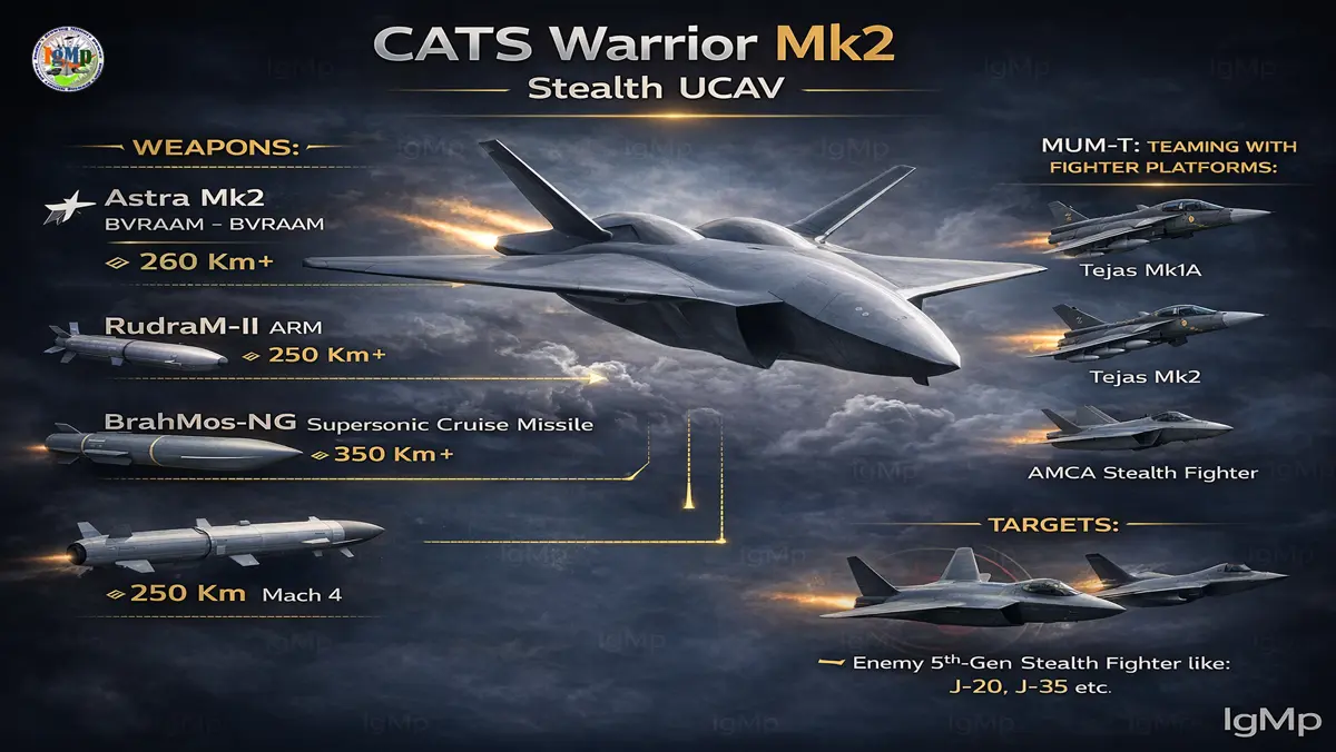 CATS Warrior Mk2 (Warrior II): India’s 5-Tonne Stealth UCAV Takes Aim at Fifth-Generation Air Dominance
