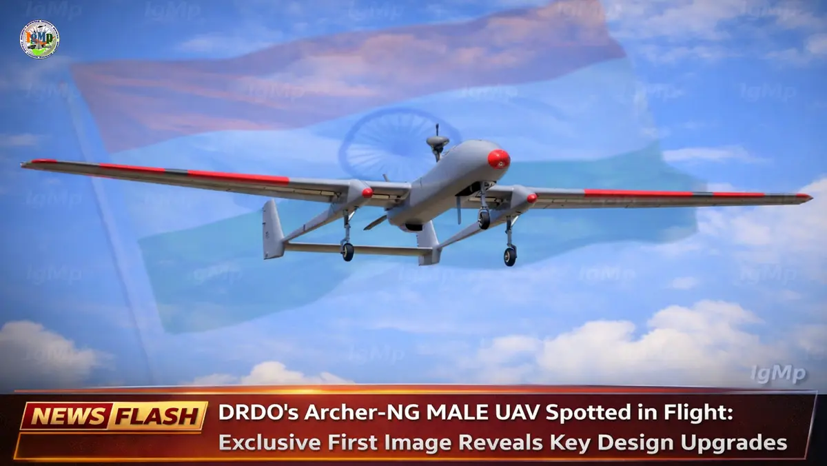 DRDO’s Archer-NG MALE UAV Spotted in Flight: Exclusive First Image Reveals Key Design Upgrades