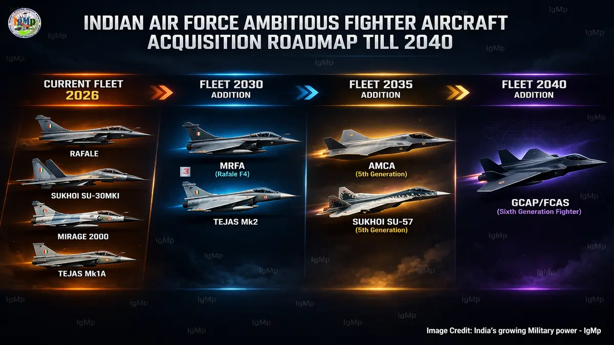Indian Air Force Ambitious Fighter Aircraft Acquisition Roadmap Till 2040: From 4.5th Generation Rafale F4 and Tejas Mk2 to Fifth-Generation AMCA and Sixth-Generation Fighter