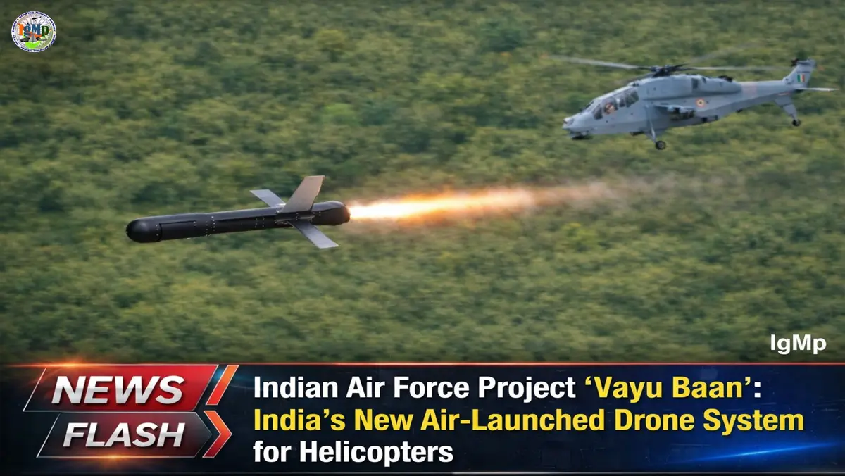 Indian Air Force Project 'Vayu Baan': India’s New Air-Launched Drone System for Helicopters