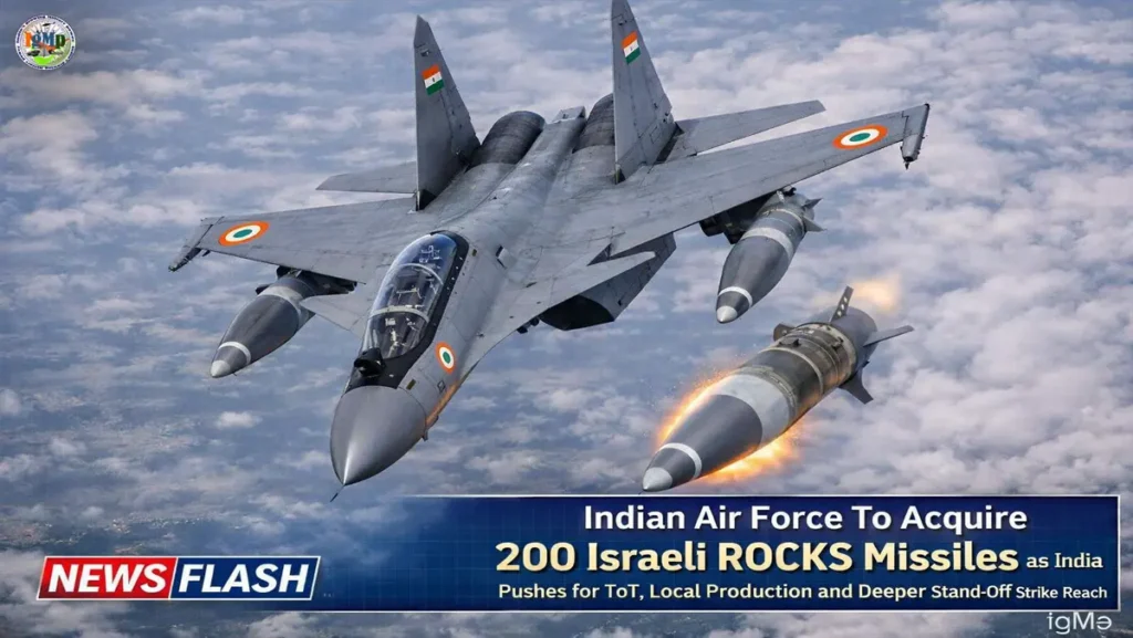 Indian Air Force To Acquire 200 Israeli ROCKS Missiles as India Pushes for ToT, Local Production and Deeper Stand-Off Strike Reach