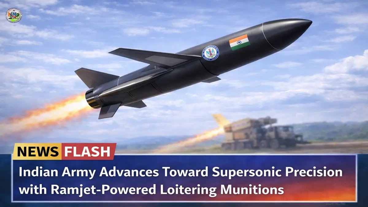 Indian Army Advances Toward Supersonic Precision with Ramjet-Powered Loitering Munitions