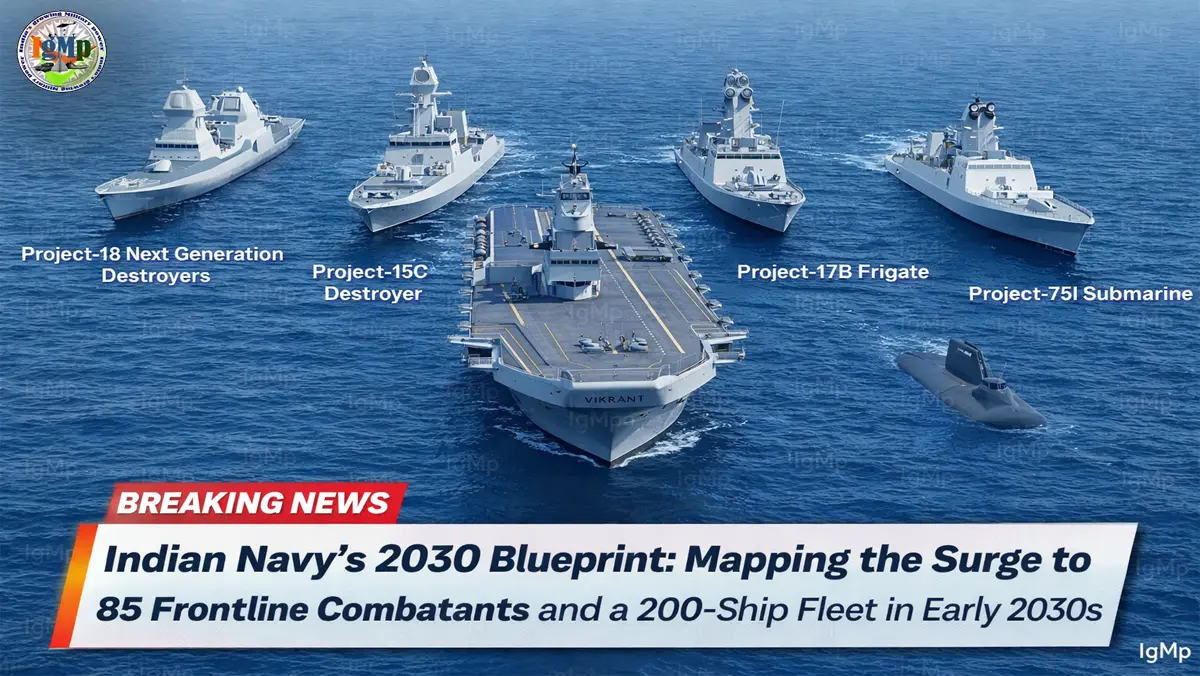 Indian Navy’s 2030 Blueprint: Mapping the Surge to 85 Frontline Combatants and a 200-Ship Fleet in Early 2030s