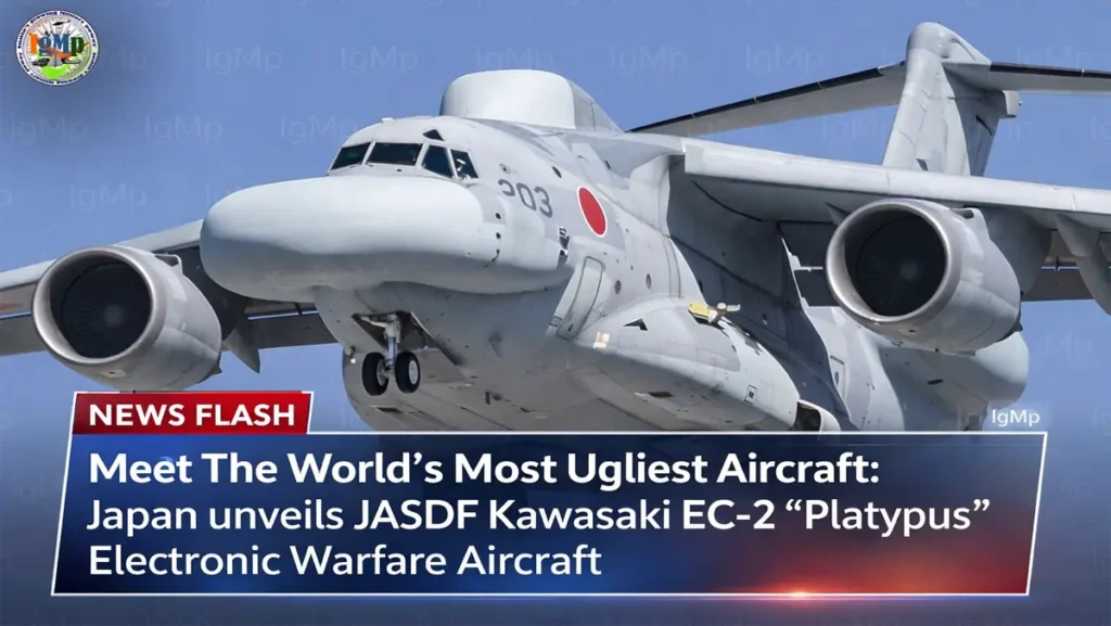 Meet The World's Most Ugliest Aircraft: Japan unveils JASDF Kawasaki EC-2 “Platypus” Electronic Warfare Aircraft