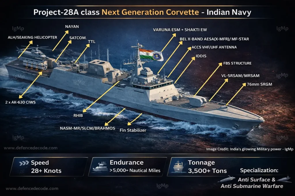 Indian Navy Next Generation Corvettes Project-28A, New Generation Corvettes Indian Navy,