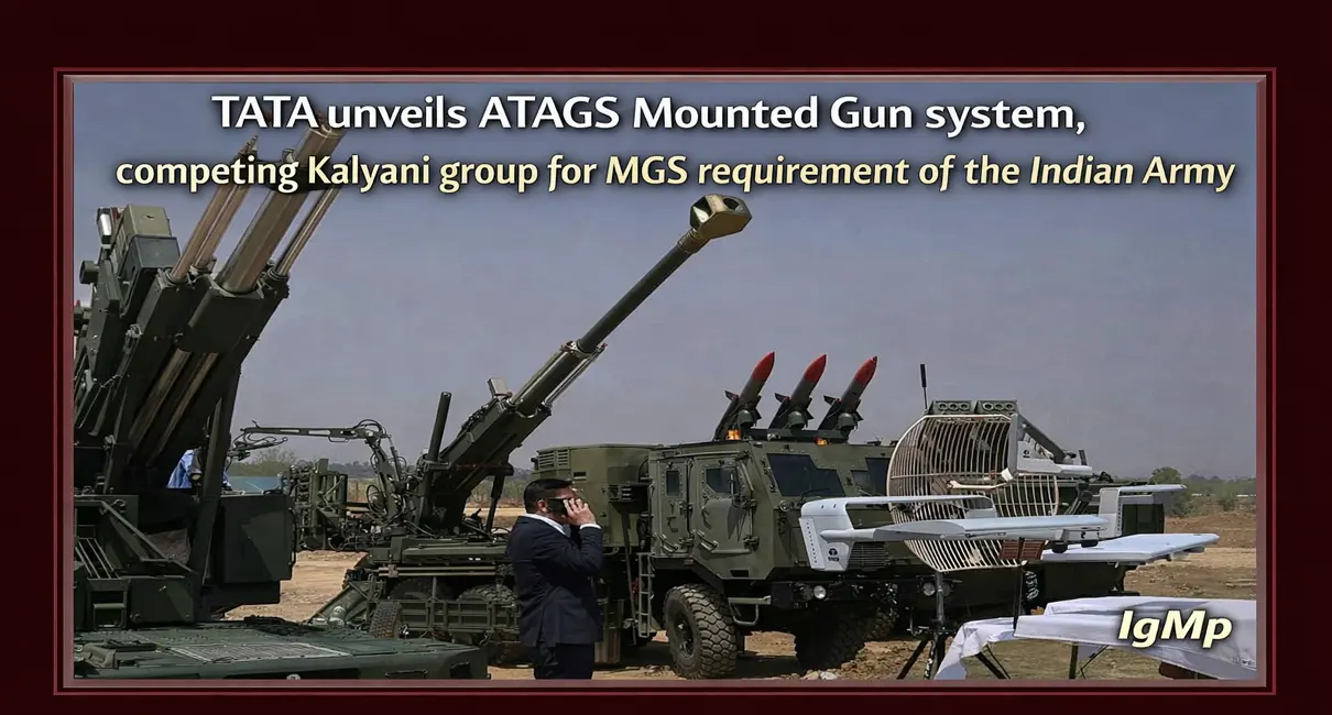 TATA unveils ATAGS Mounted Gun system, competing Kalyani group for MGS requirement of the Indian Army