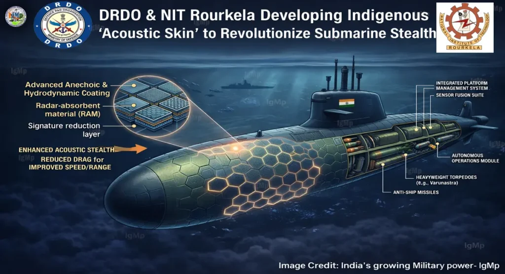 DRDO & NIT Rourkela Developing Indigenous ‘Acoustic Skin’ to Revolutionize Submarine Stealth