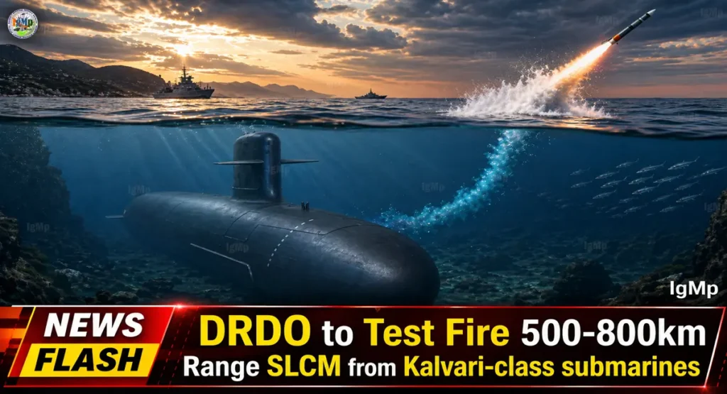 DRDO to Test Fire 500-800km Range SLCM from Kalvari-class submarines
