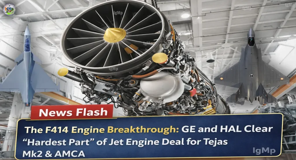 The F414 Engine Breakthrough: GE and HAL Clear “Hardest Part” of Jet Engine Deal for Tejas Mk2 & AMCA