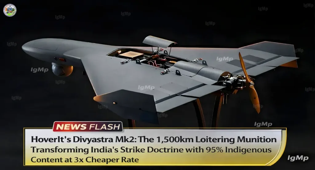 HoverIt’s Divyastra Mk2: The 1,500km Loitering Munition Transforming India’s Strike Doctrine with 95% Indigenous Content at 3x Cheaper Rate