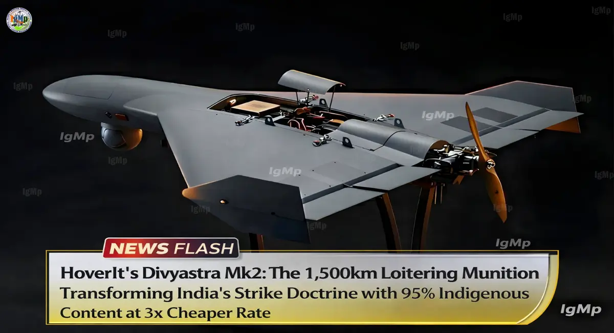 HoverIt’s Divyastra Mk2: The 1,500km Loitering Munition Transforming India’s Strike Doctrine with 95% Indigenous Content at 3x Cheaper Rate