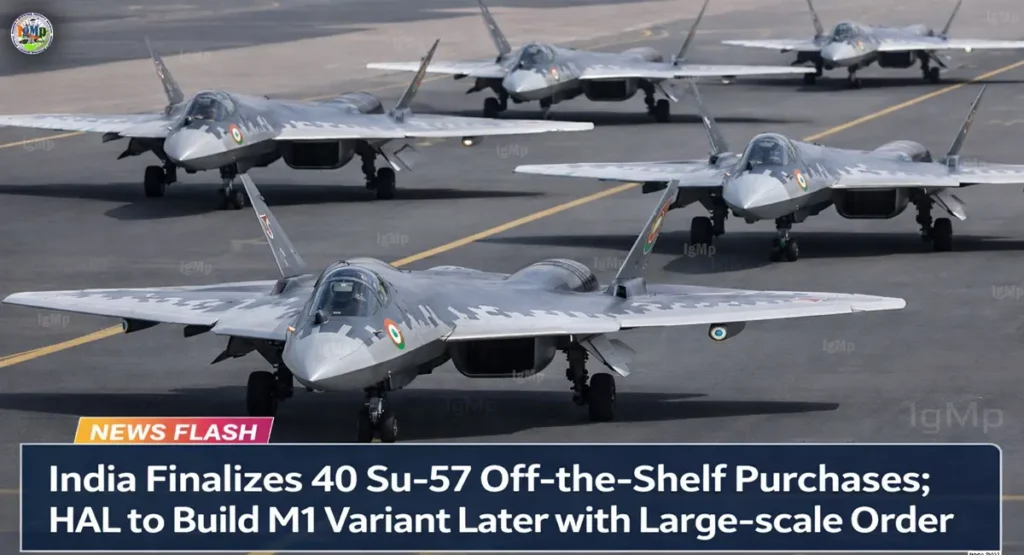 India Finalizes 40 Su-57 Off-the-Shelf Purchases; HAL to Build M1 Variant Later with Large-scale Order
