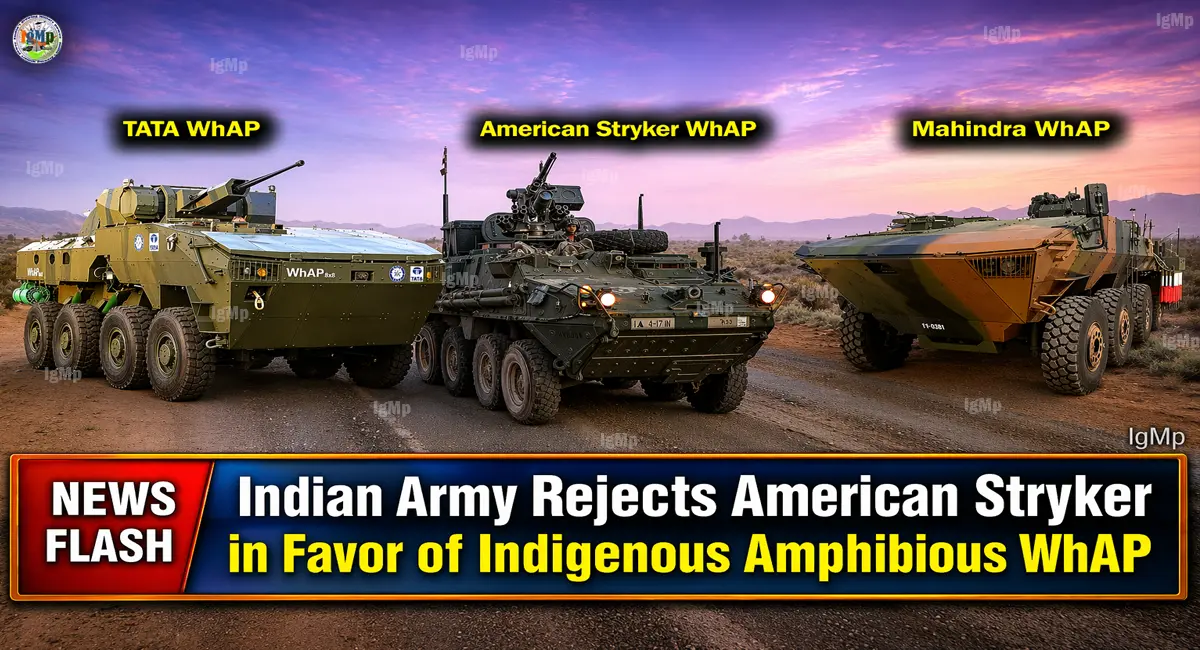 Indian Army Rejects American Stryker in Favor of Indigenous Amphibious WhAP