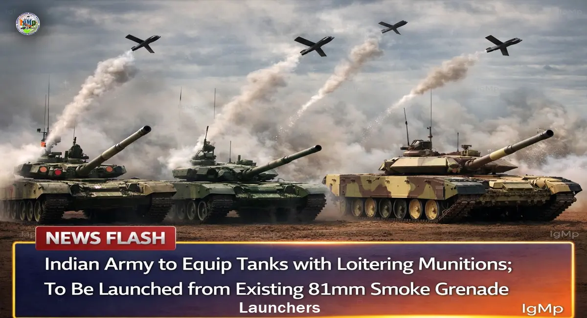 Indian Army to Equip Tanks with Loitering Munitions; To Be Launched from Existing 81mm Smoke Grenade Launchers