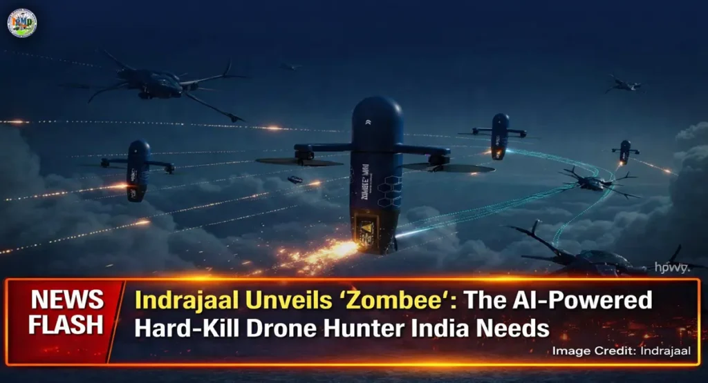 Indrajaal Unveils ‘Zombee’: The AI-Powered Hard-Kill Drone Hunter India Needs