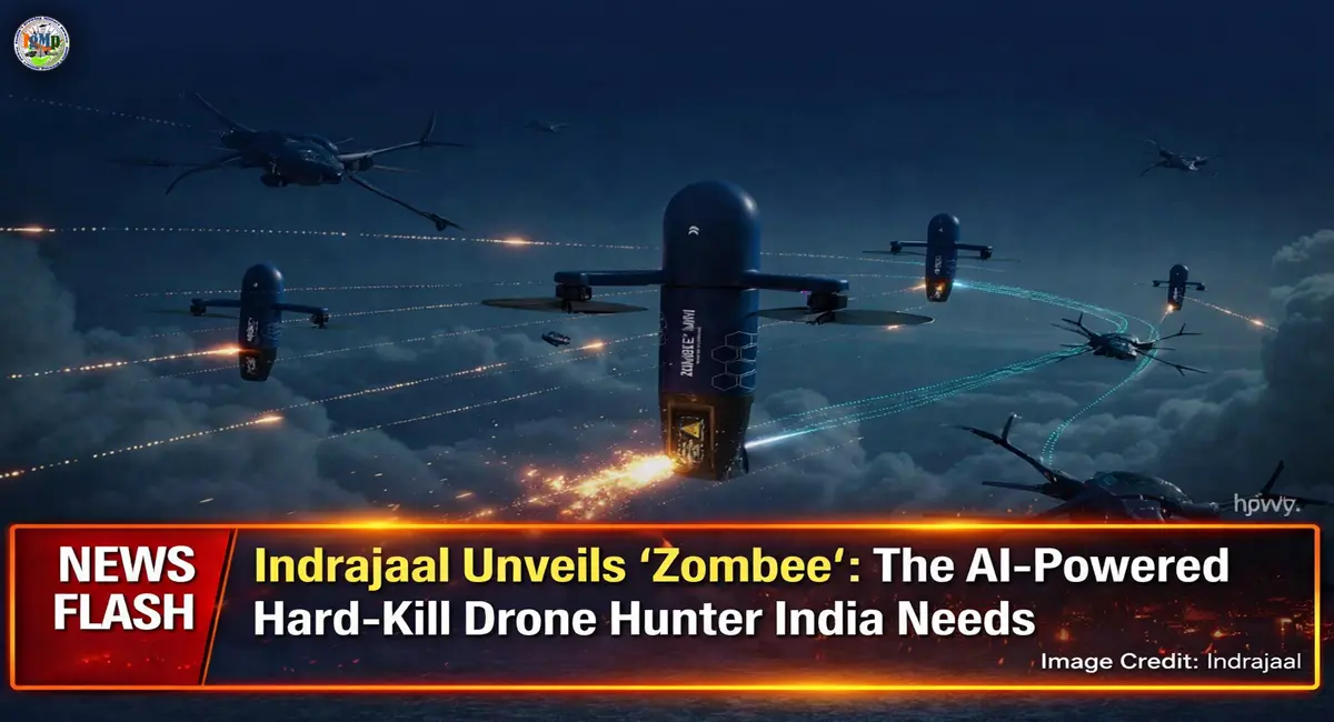 Indrajaal Unveils ‘Zombee’: The AI-Powered Hard-Kill Drone Hunter India Needs