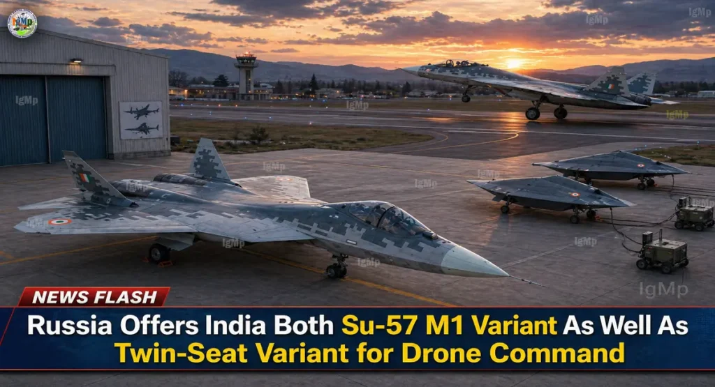 Russia Offers India Both Su-57 M1 Variant As Well As Twin-Seat Variant for Drone Command